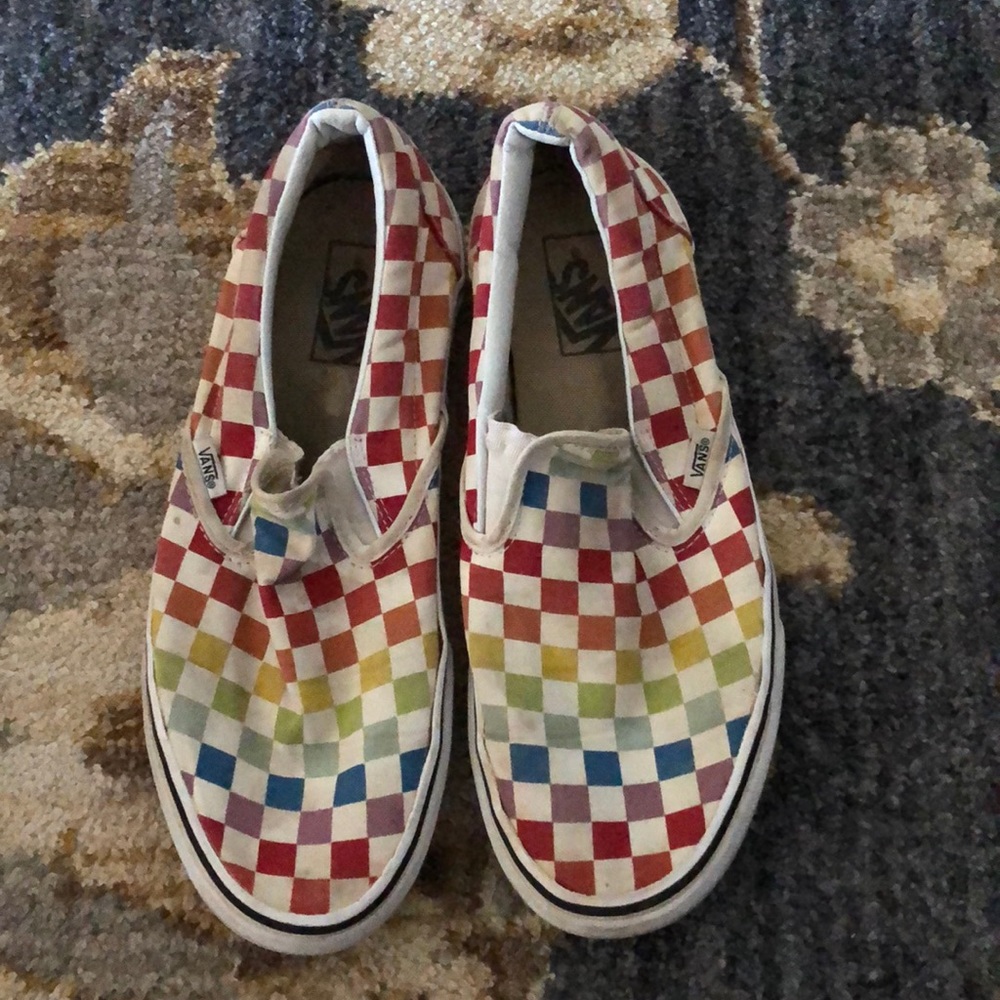 Rainbow colored Vans